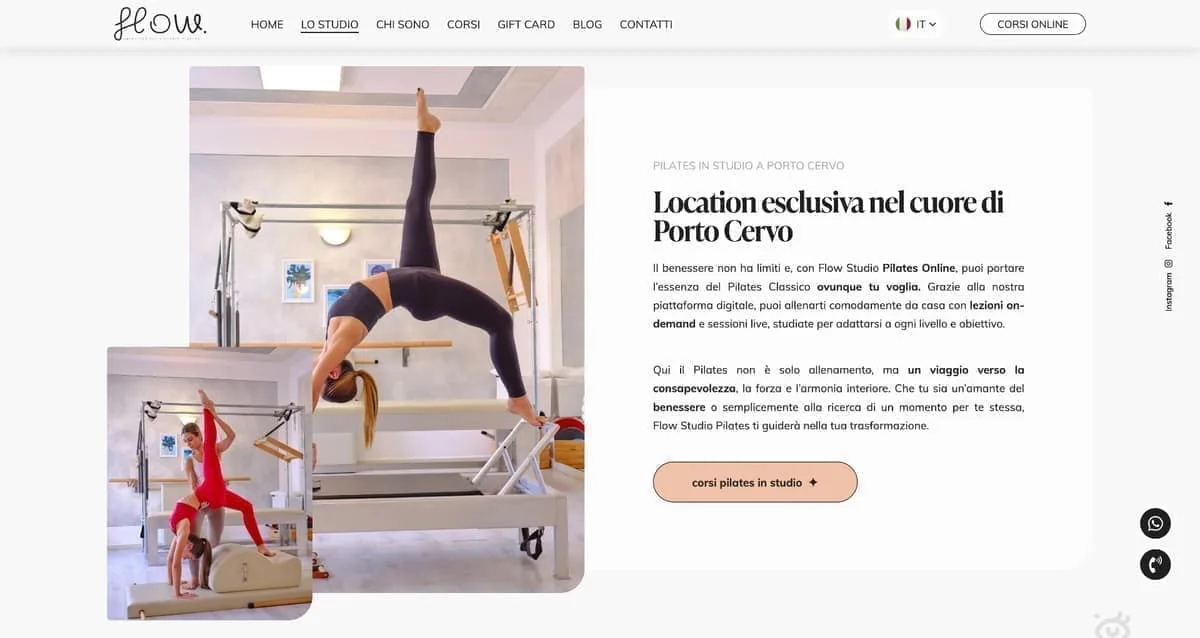 Section on the studio's exclusive Porto Cervo location