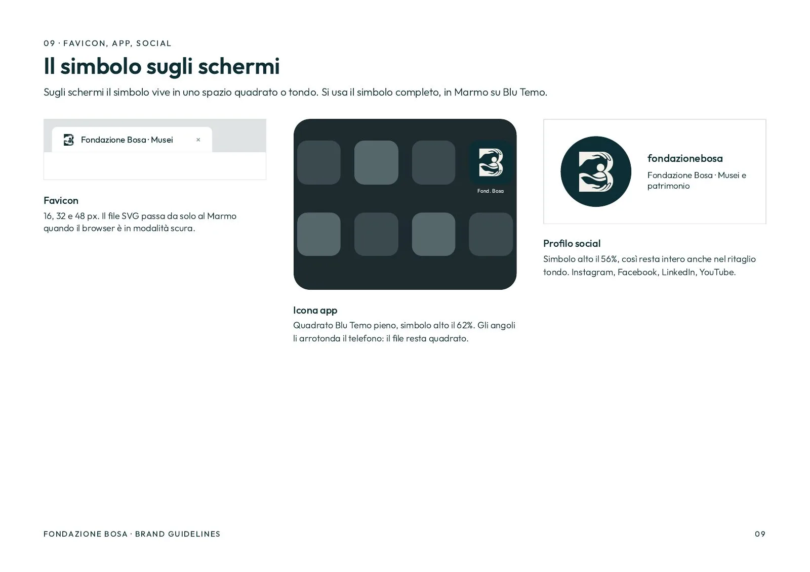 The symbol on screens: the favicon in the browser tab, the app icon and the social profile picture