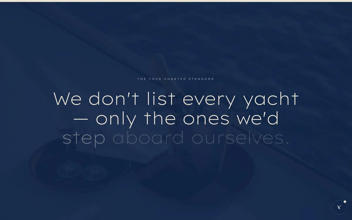 La fascia manifesto: «We don't list every yacht — only the ones we'd step aboard ourselves»