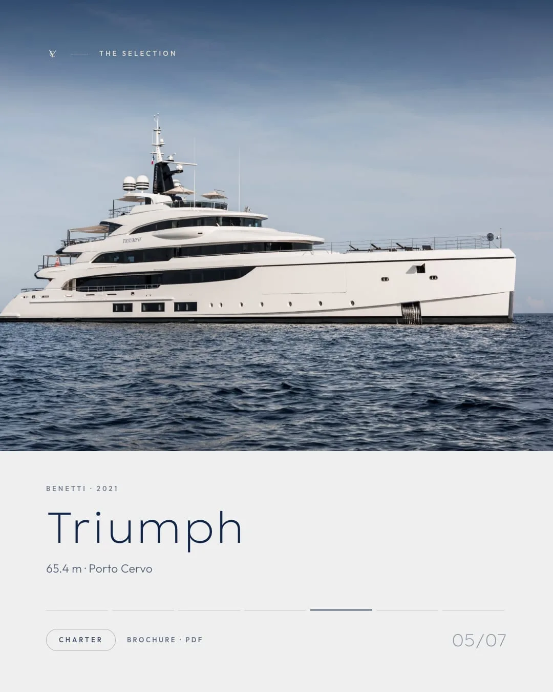 Triumph, Benetti del 2021: 65,4 metri, Porto Cervo, disponibile a noleggio