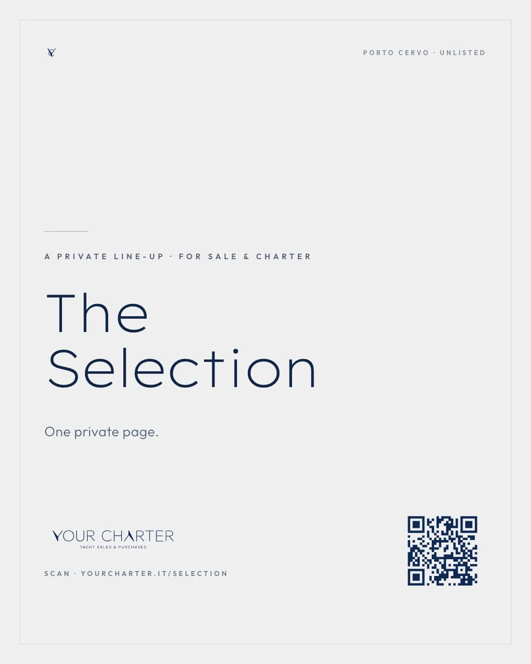 Copertina avorio con il QR verso la pagina privata