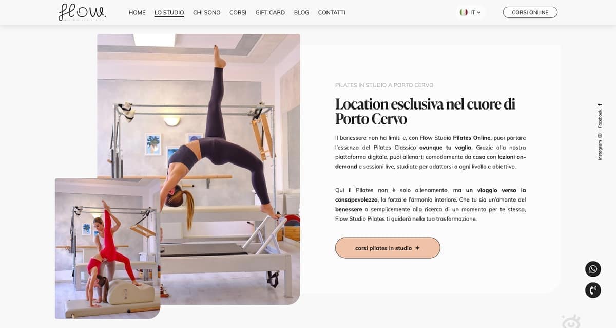 Section on the studio's exclusive Porto Cervo location