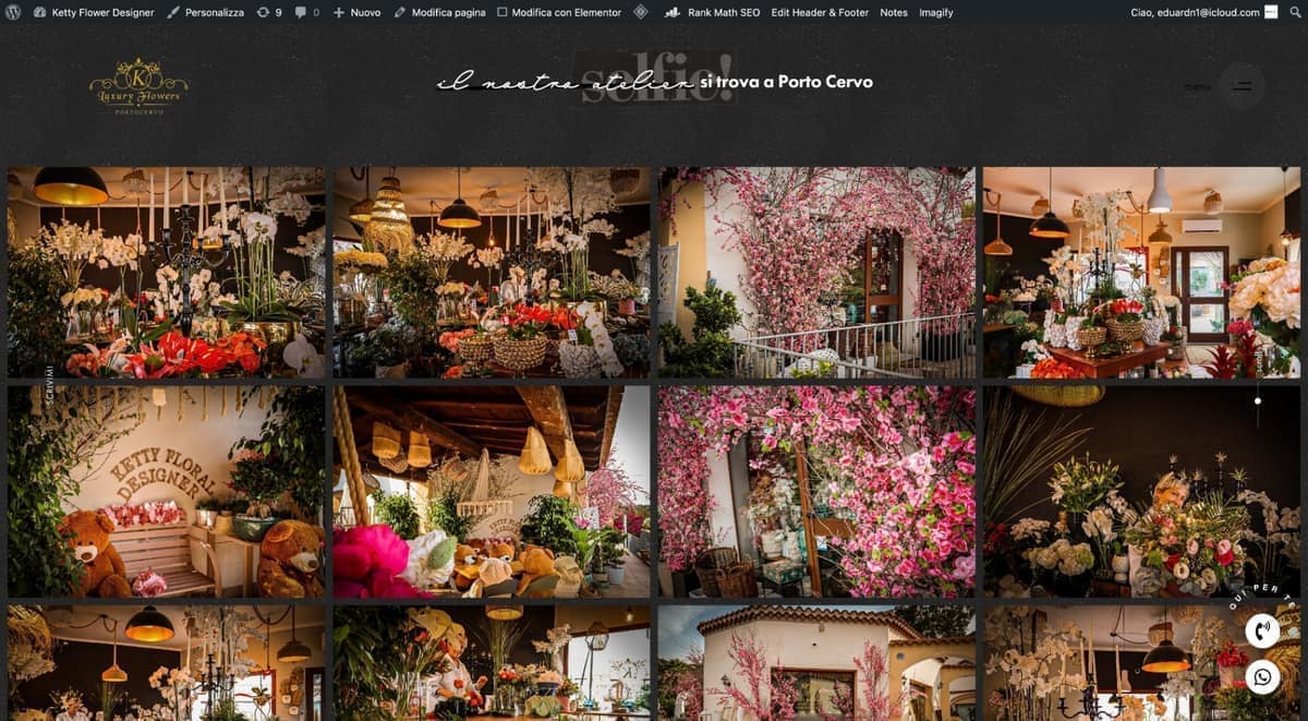 Photo grid of the Porto Cervo atelier