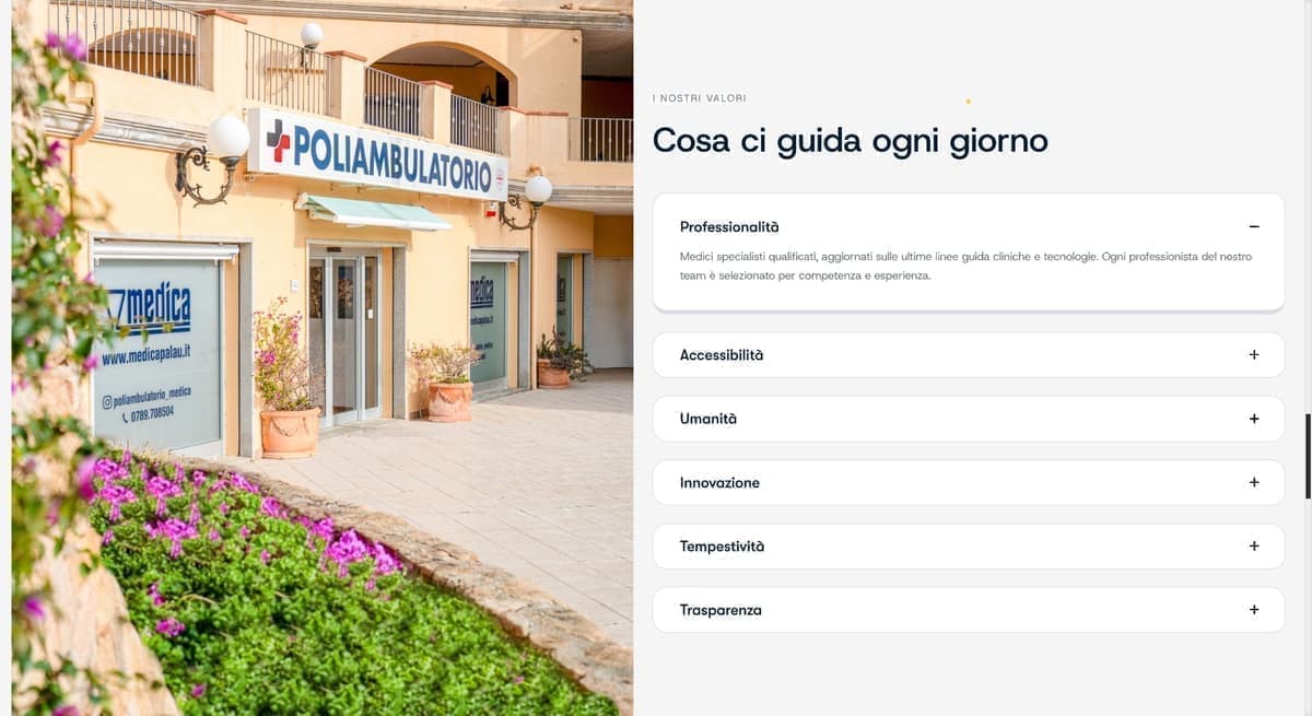 The Medica Palau polyclinic building in Gallura, Sardinia