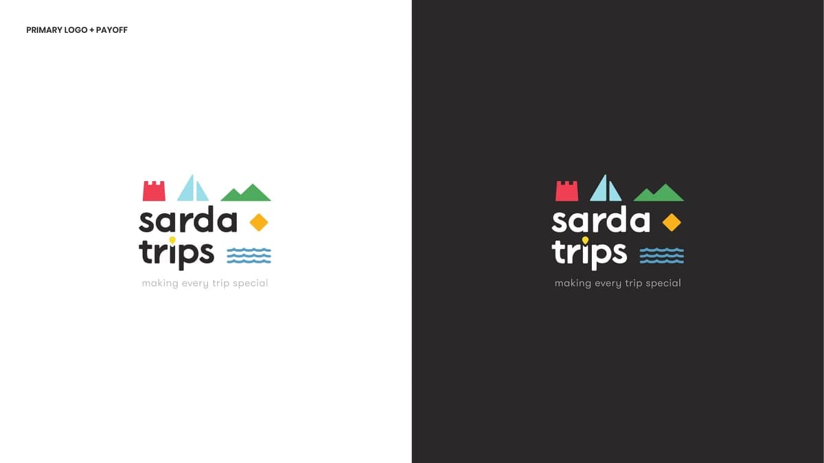 The Sarda Trips wordmark with the payoff "making every trip special"