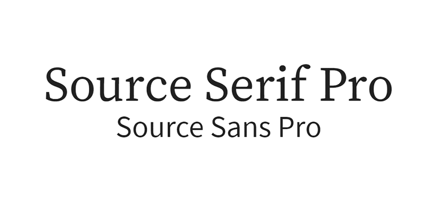 font source serif pro, google font source sans pro