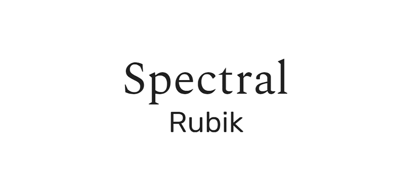 google font spectral, rubik google web font