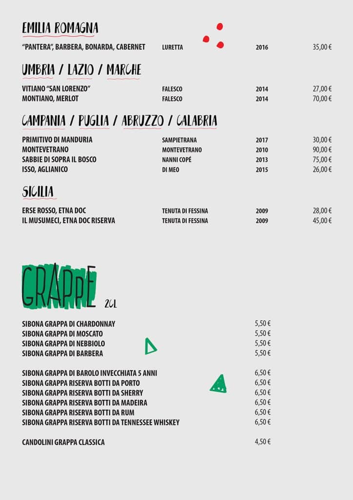 Speisekarte Versilia 2020-11